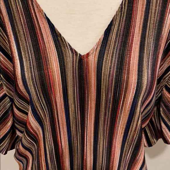 Anthropologie Vanessa Virginia Beinville ruffle-sleeve ribbed top size small - Picture 2 of 5